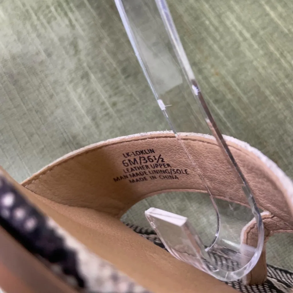 Lucky Brand Loklin Heeled Sandal Size 6 Snake Print Ankle Strap Chunky Heel New - Image 10