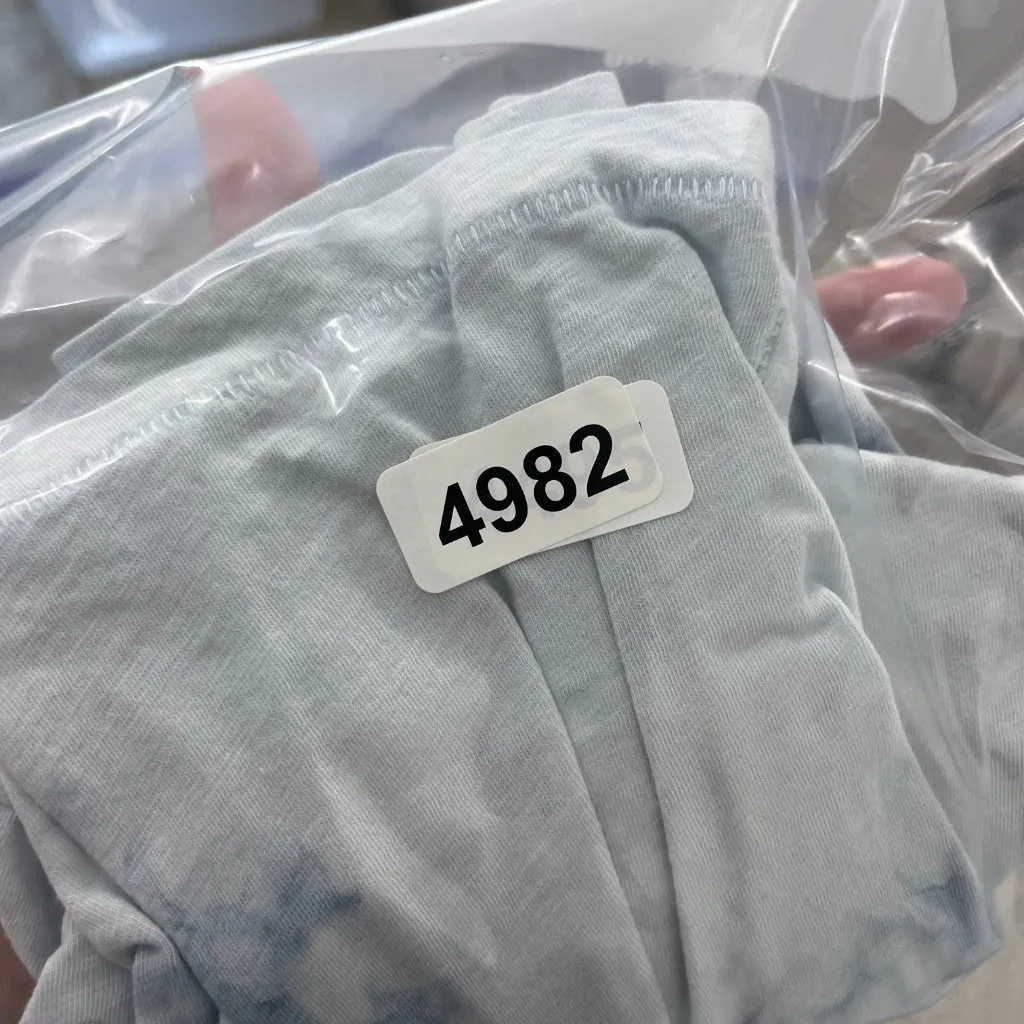 Rag + Bone XS Blue Pima Cotton Short Sleeve Tie Dye T-Shirt - Image 8