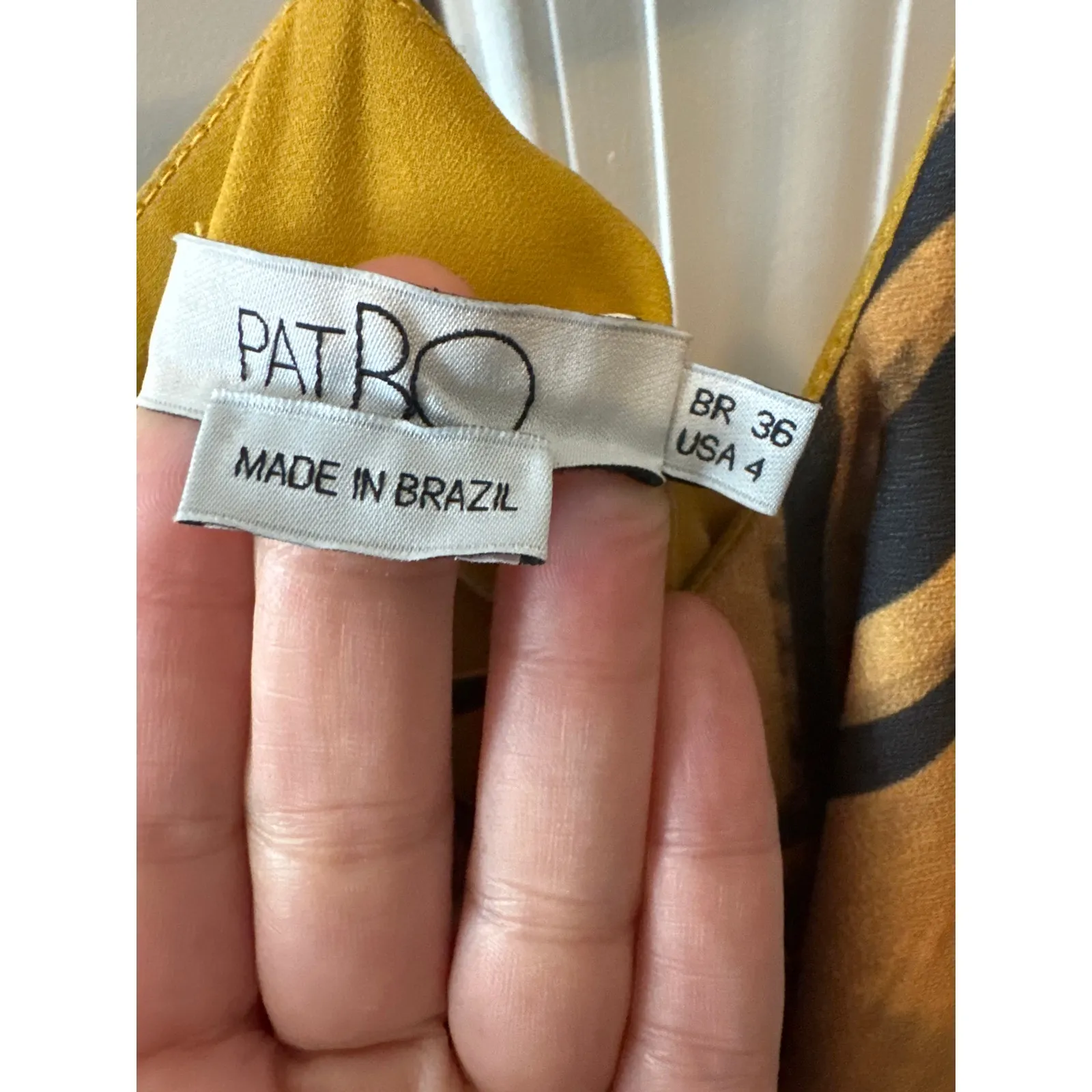 PatBO Moana Ruffle Floral Maxi Dress Tiered Size 4 Yellow - Image 5