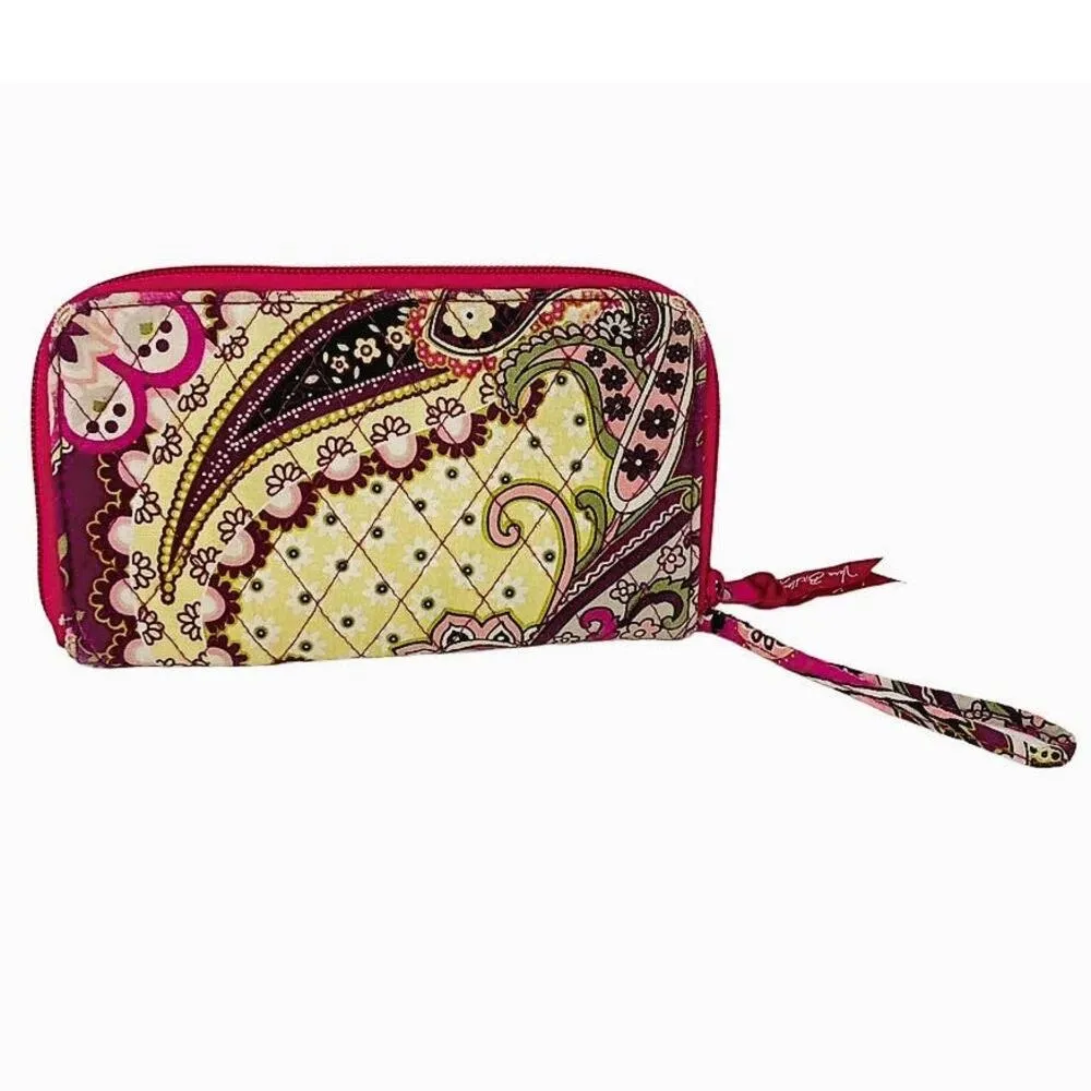 VERA BRADLEY Pink Paisley Boho Wallet Wristlet Bohemian Hippie Small Purse - Image 3