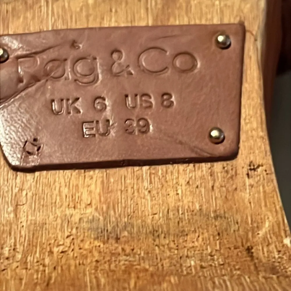 Rag & Co Brown Leather Women's Sandals Size 8 - Image 6