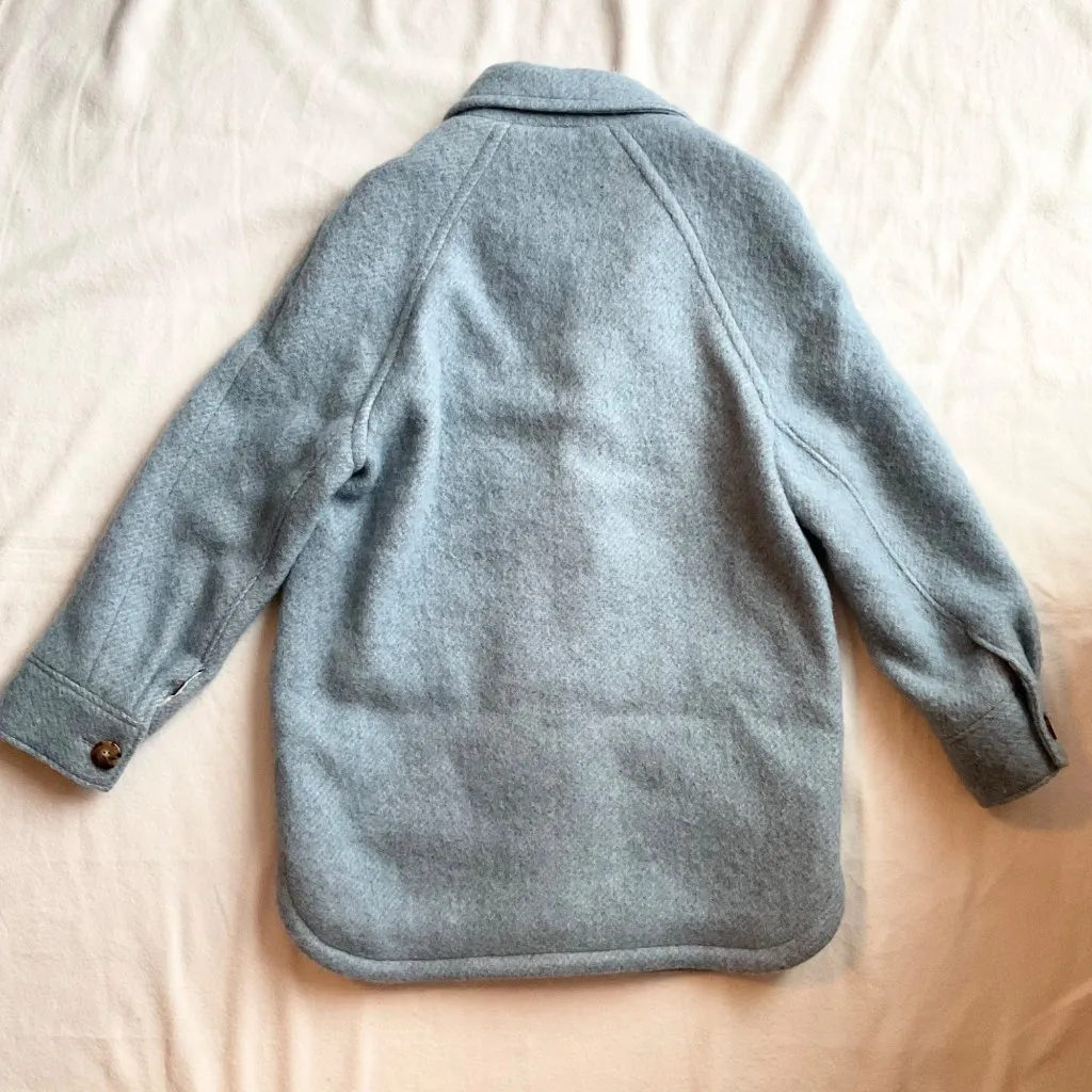 NWOT Sezane blue Coat Joe Wool oversized SZ36 US4 bust42 - Image 5