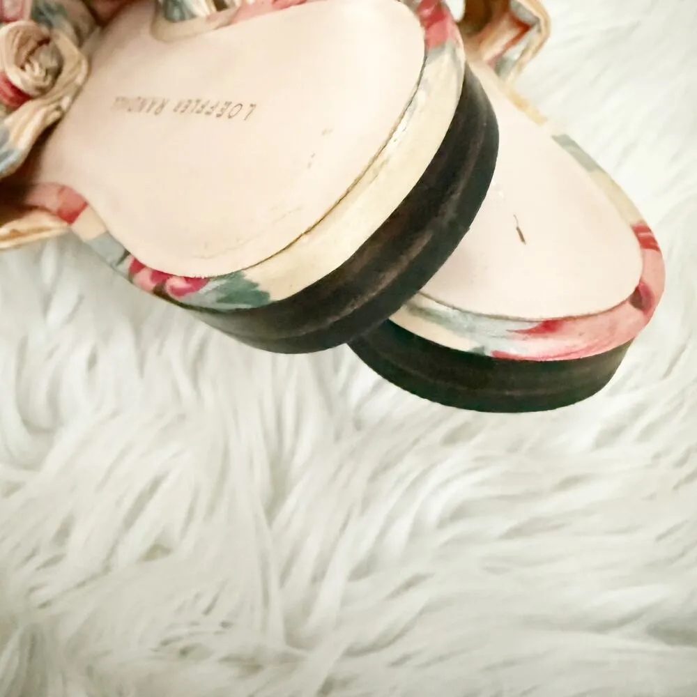 LOEFFLER RANDALL x ANTHROPOLOGIE | Daphne Floral Pleated Flat Sandals | Size 8.5 - Image 4