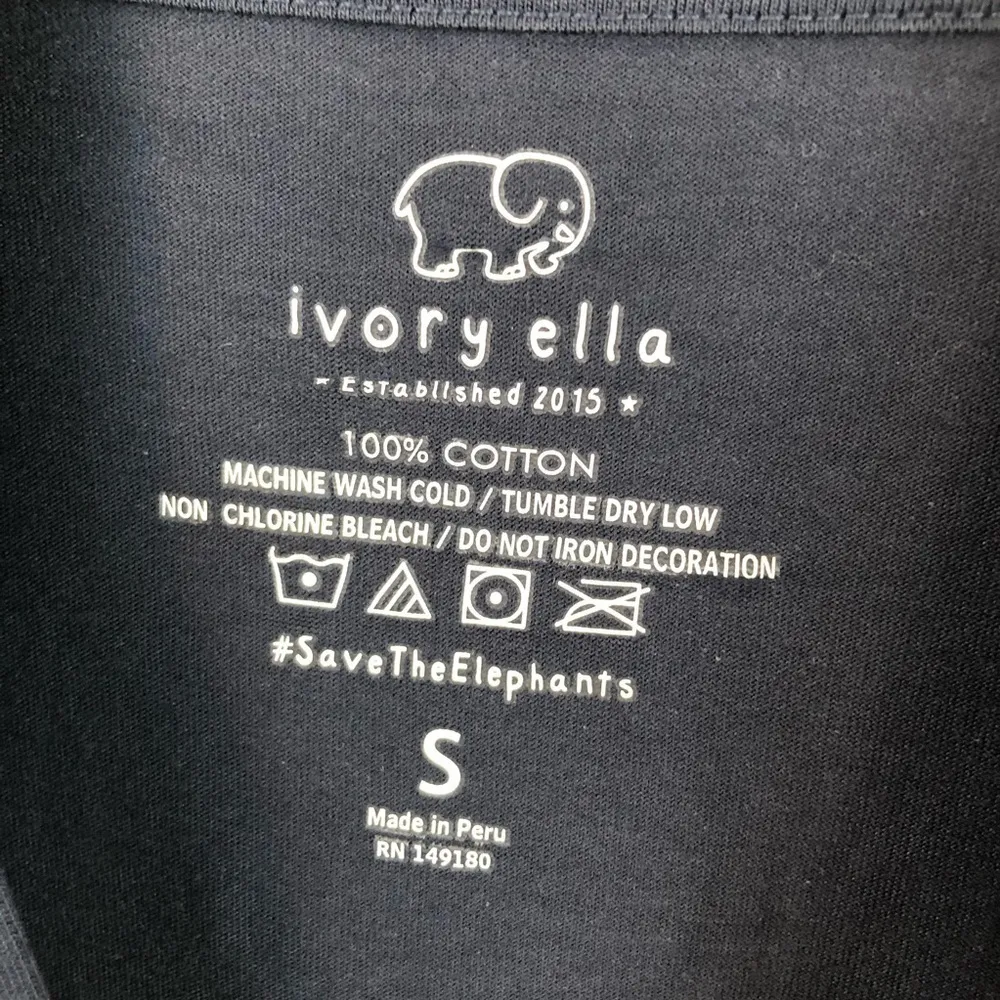 Ivory Ella Long Sleeve T Shirt Navy Hoodie Sz S - Image 6