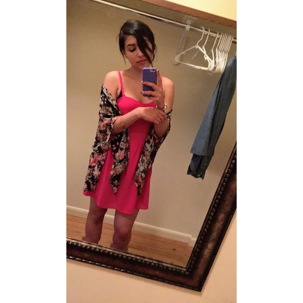 Forever 21 hot pink cut out skater dress - Image 2