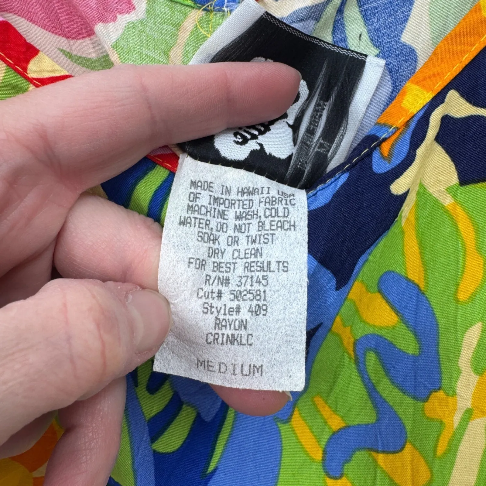 Vintage Hilo Hattie Hawaiian Dress Medium Yellow Hibiscus Print‎ Crinkle Rayon - Image 7