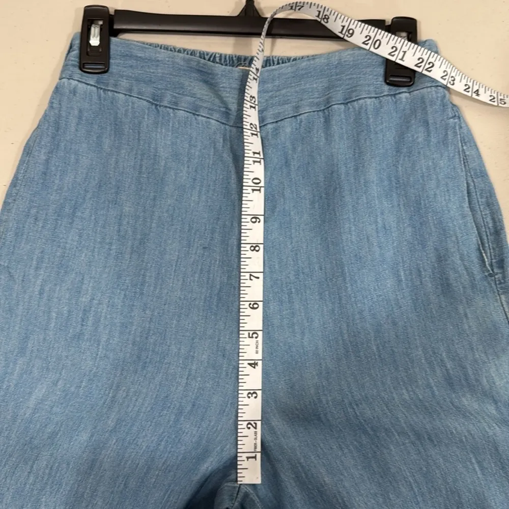 Tall Chambray Huston Pull-On Crop Pants Size Small EUC - Image 5
