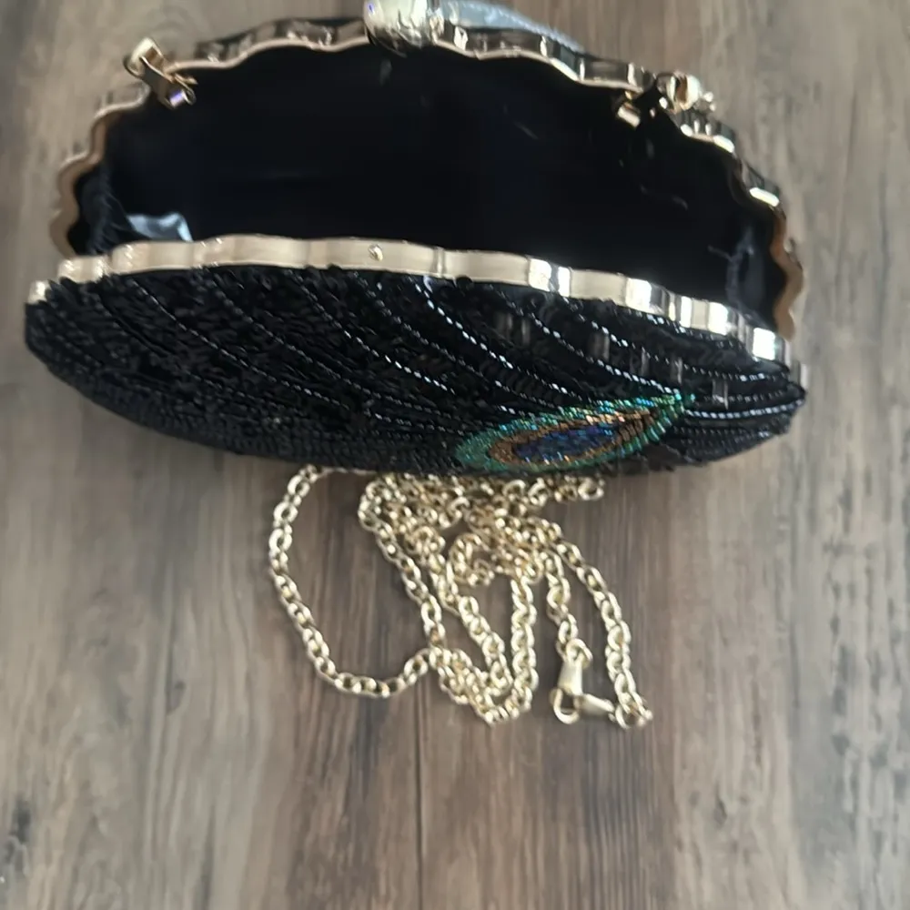 Peacock Evening Bag/ Clutch Black - Image 4