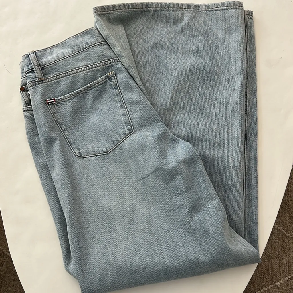 Alice + Olivia HARPER MID RISE SUPER BAGGY JEAN Rockstar Blue 29 $330 - Image 7