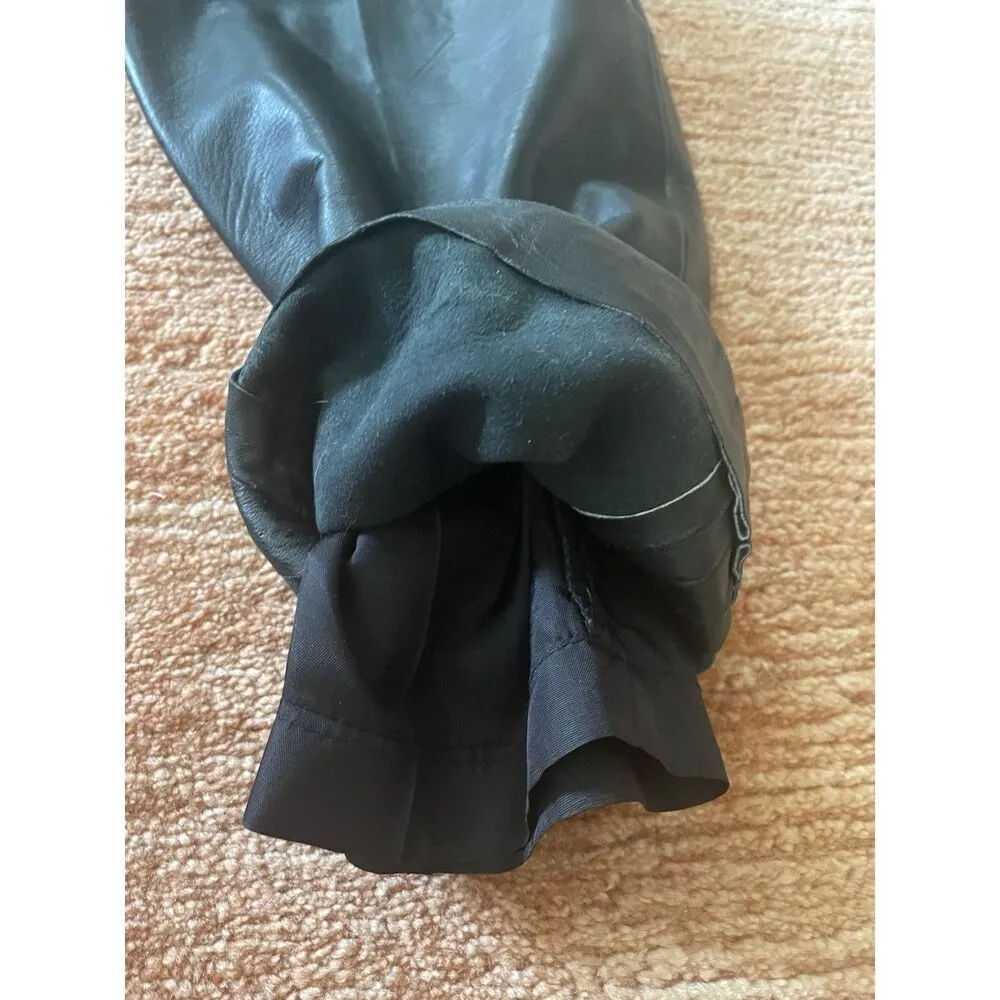 Vintage Forenza West Bay High Rise Genuine Leather Lined Pants | Black | Size 10 - Image 9