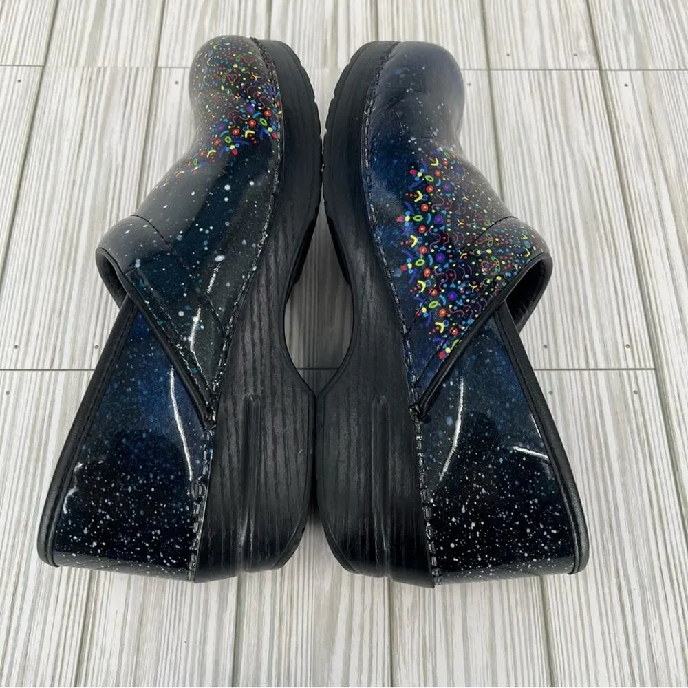 Dansko shoes 41 professional twin tranquility slip on patent leather clogs blue - Image 4