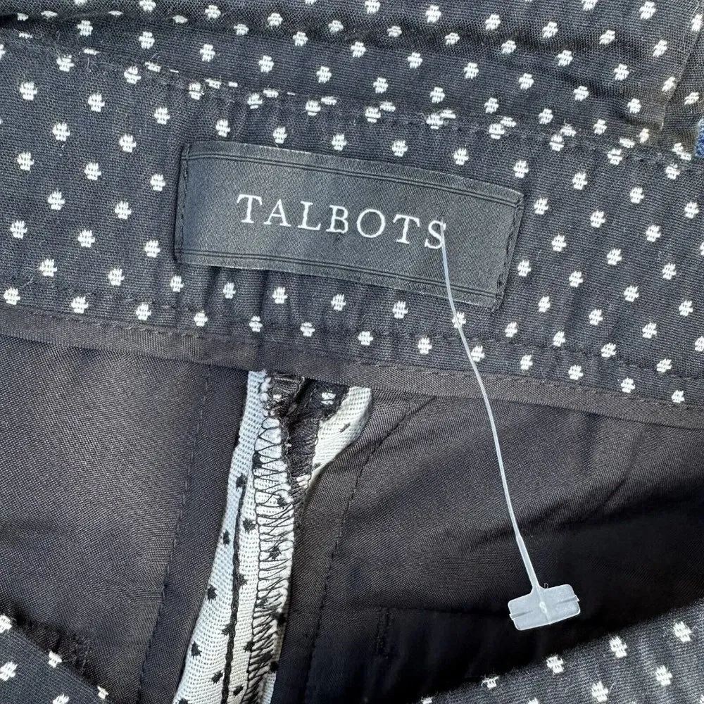 Talbots Black Dot Chatham Ankle Side Zip Pants Women’s Size 4 Petite 4P Stretch - Image 5
