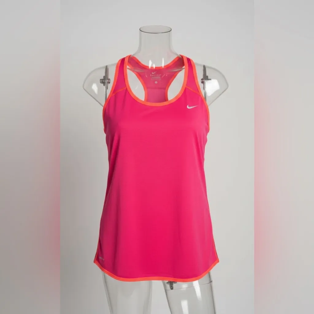 Nike Dri-FIT Racerback Tank Top | Fuchsia/Neon Pink | Women's Size L - Image 2