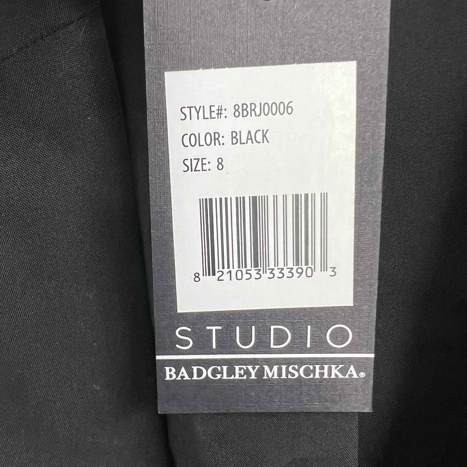 Badgley Mischka Studio Black‎ Blazer Jacket Modal Blend Size 8 New - Image 11