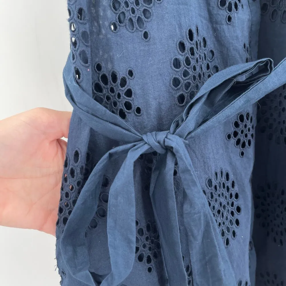 NEW MICHAEL STARS Dress Size Small Bernadette Navy Eyelet Cotton Shirtdress NWOT - Image 11