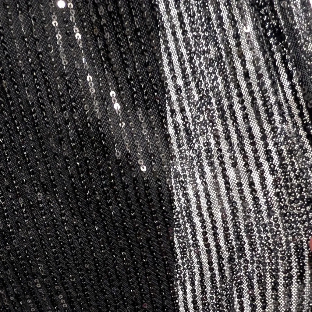 WHY Dress Black Sequin Joggers NWT New Years Eve Party Pants Small Sparkle - Image 6