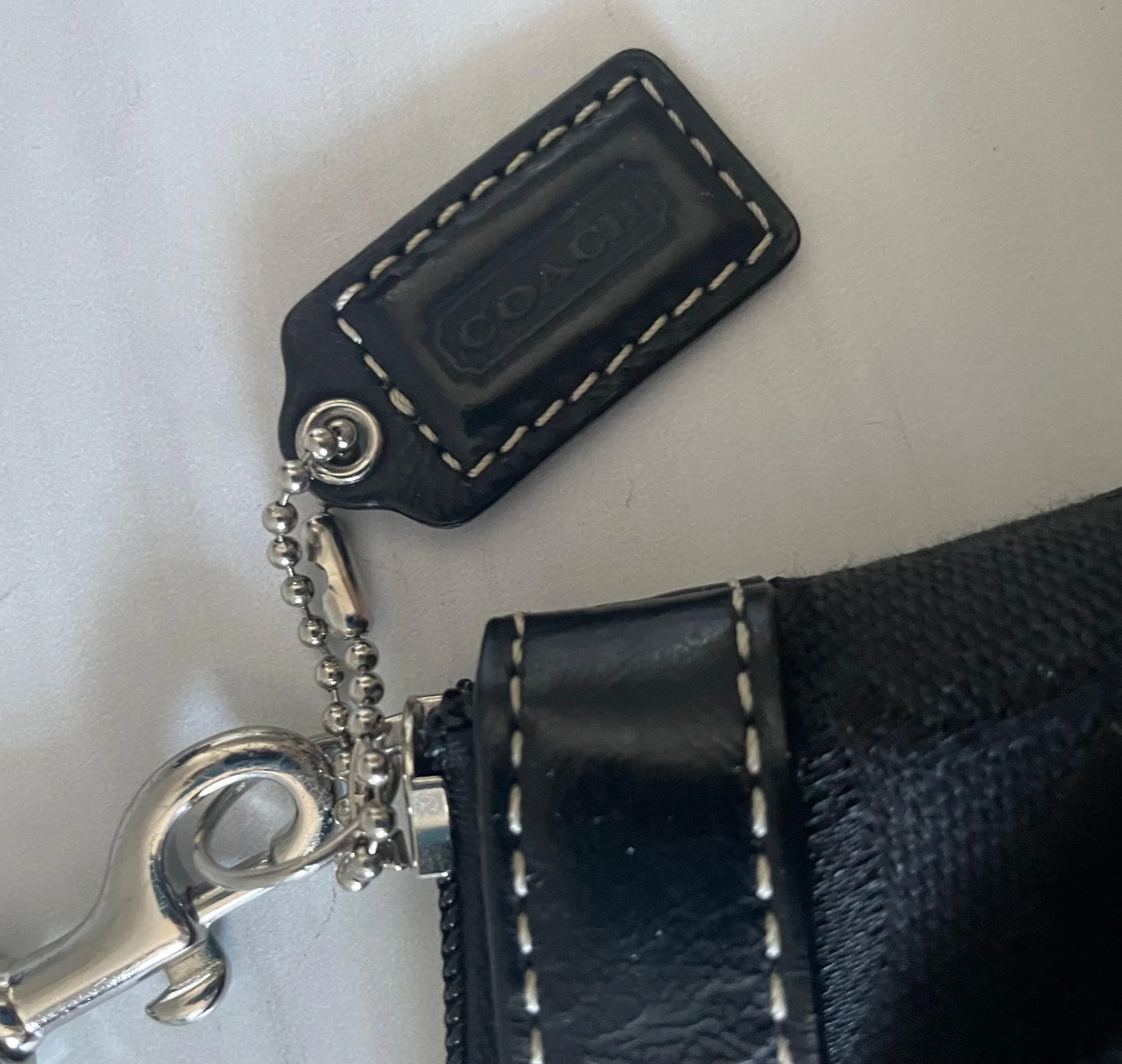 Classic C Pouch Wristlet- Black - Image 3