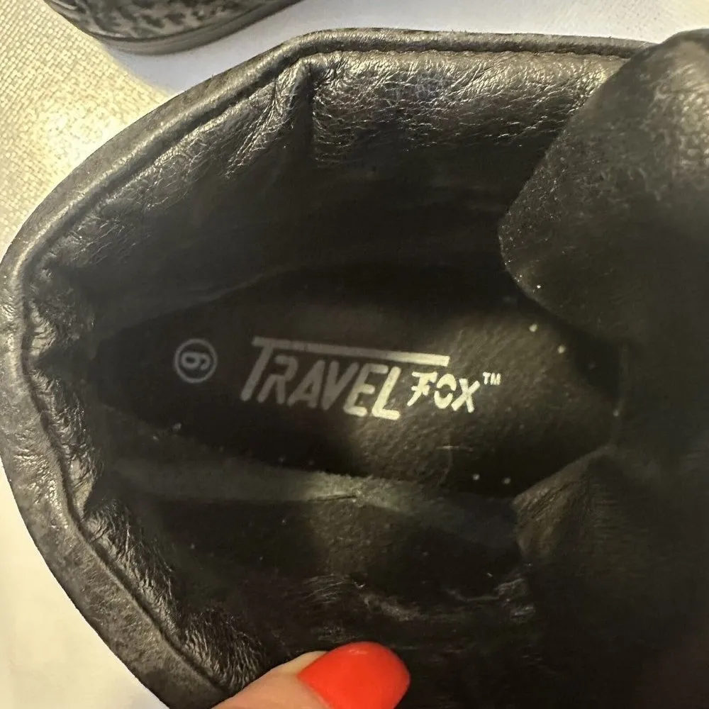 Travel Fox Sneakers Womens 9 Black 900 Series Collection Leather Animal … - Image 6