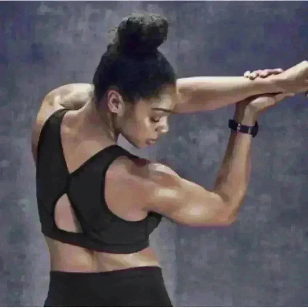 Athleta Sculptek Stealth Black Sports Bra Yoga Gym Athletic Stretch Size S - Image 10