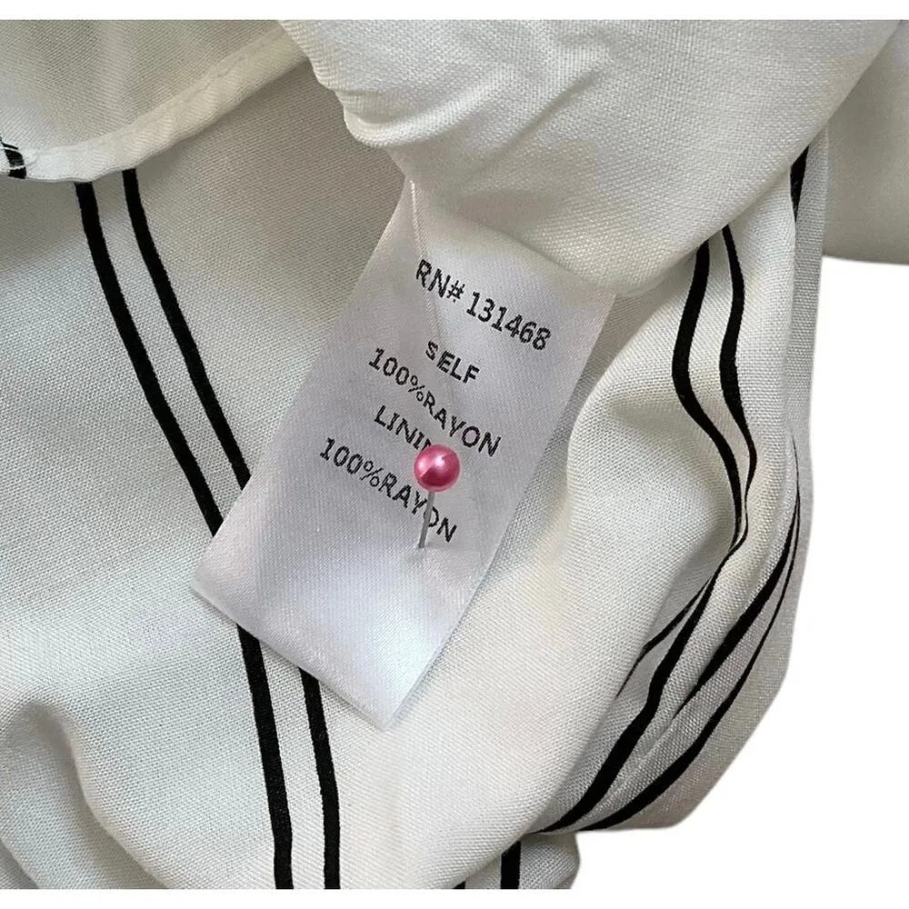 Vici White Striped Fitted Maxi Skirt Women Size Small NWT | 9-15 - Image 6