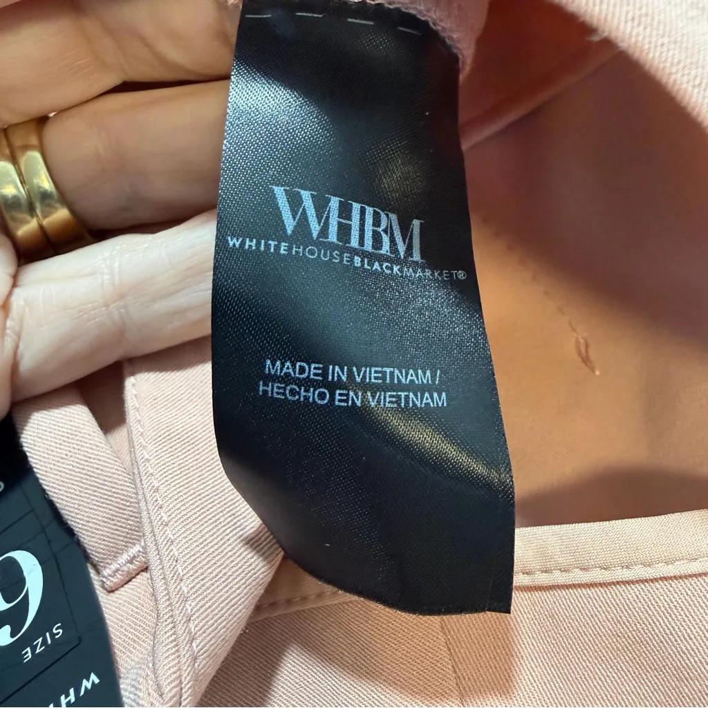 WHBM Extra High-Rise Belted Tailored Shorts in Bisou women's 6 NWT Wool blend - Image 8