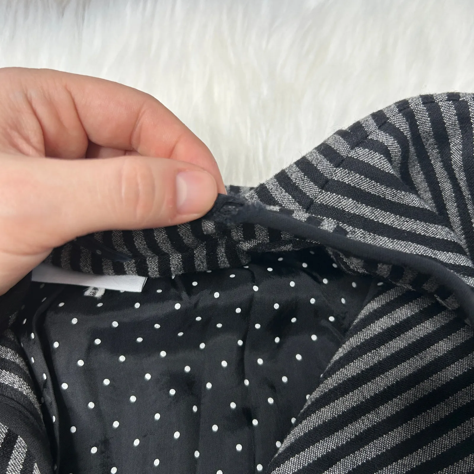 AKRIS PUNTO Wool Blazer Womens 10 Striped Professional Work Career Corporate - Image 10