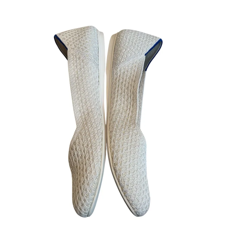 Rothy's The Flat in Salt‎ Honeycomb Round Toe, Sz 9 Silver - Image 7