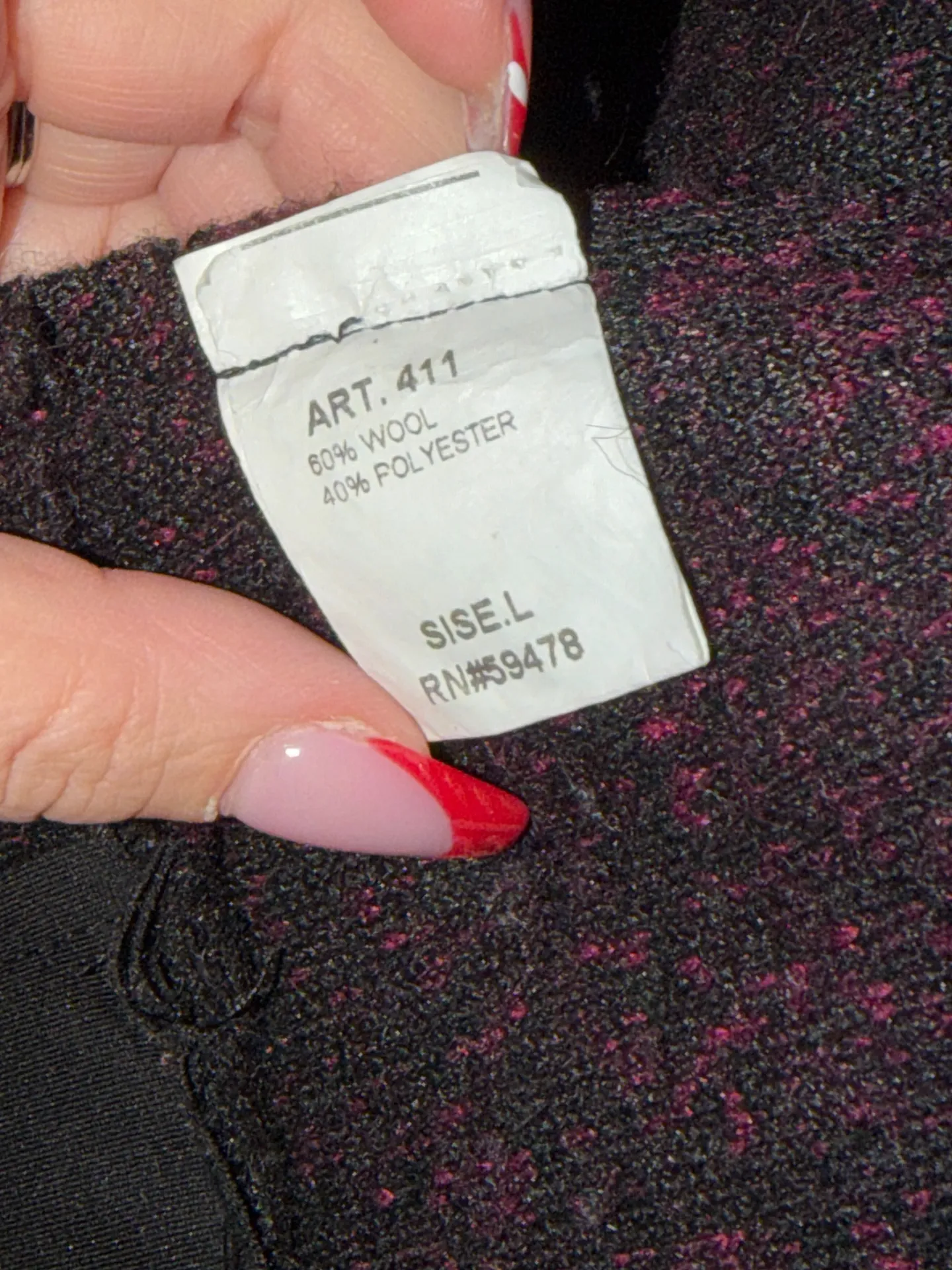 Ombré Long Wool Vest Purple Size L - Image 7