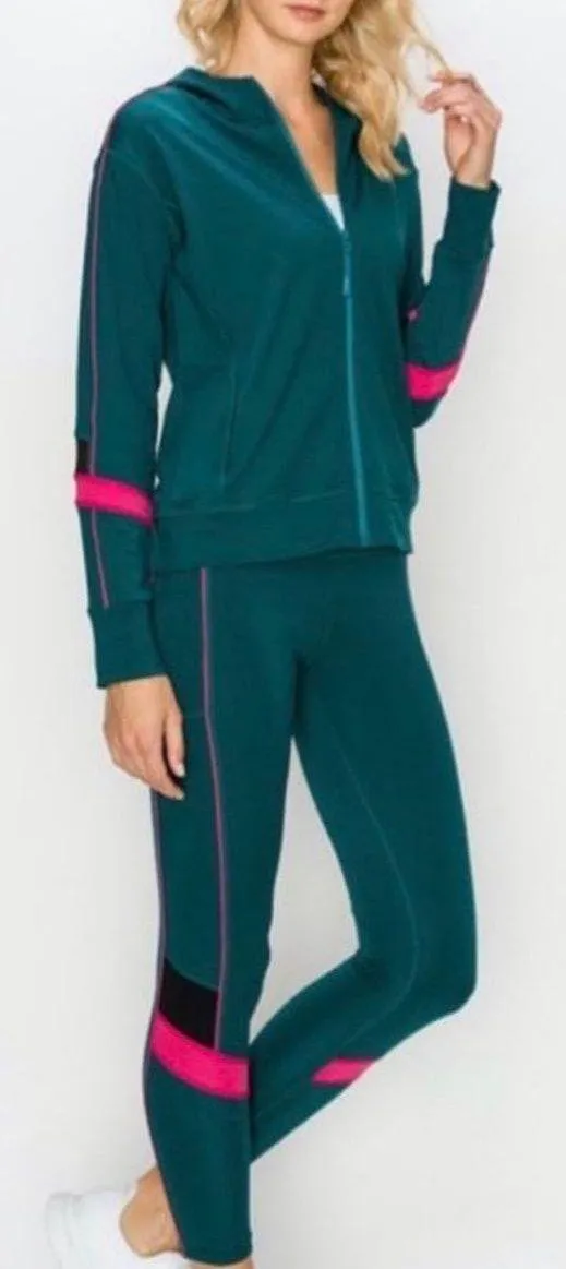 NWT DARK TEAL 2pc Jogger SetSMALL Blue - Image 2