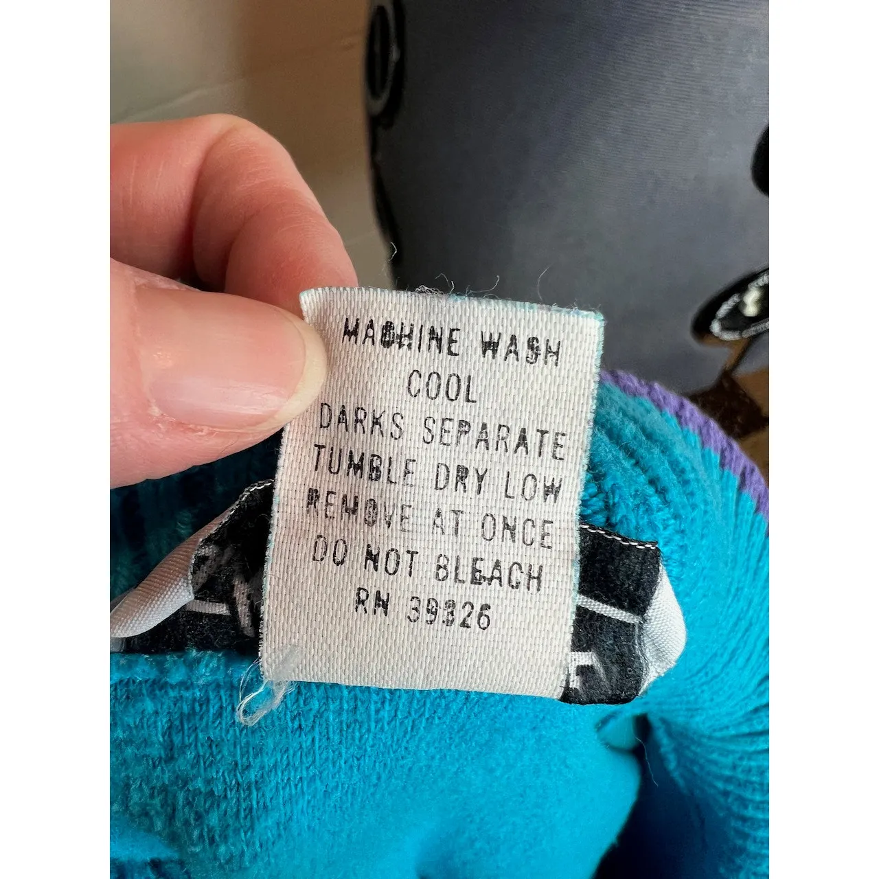 polo shirt velour blue purple embroidered preppy distressed Size M - Image 14