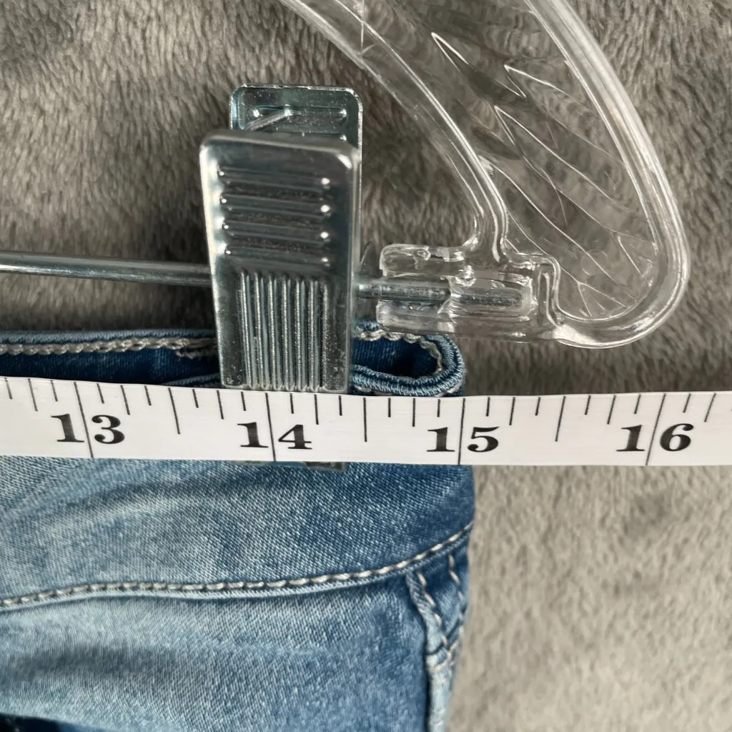 Seven7 Straight Leg Jeans Womens 16 Dark Wash Denim Heart Pocket Y2K Embroidered - Image 4