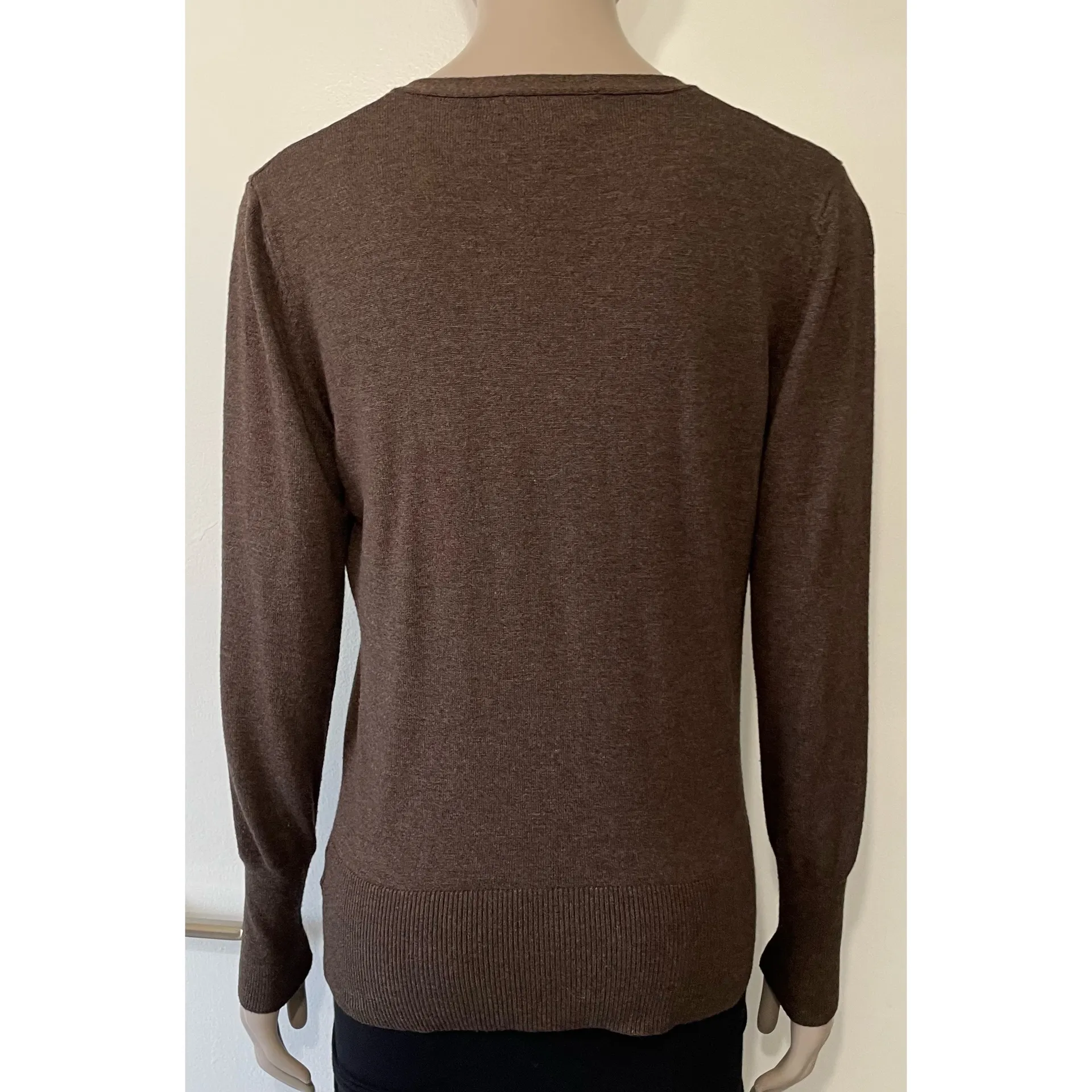Mossimo Brown V Neck Cardigan  - Image 5