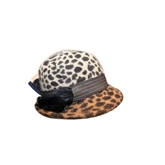 Albertus Swanepoel for Target Leopard Print‎ Fedora Hat Brown - Image 2