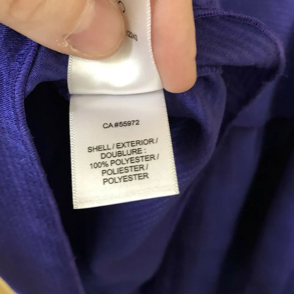 Laundry By Design Purple Strapless Tiered Dress - Size Small - Satin Ruffles - Image 5