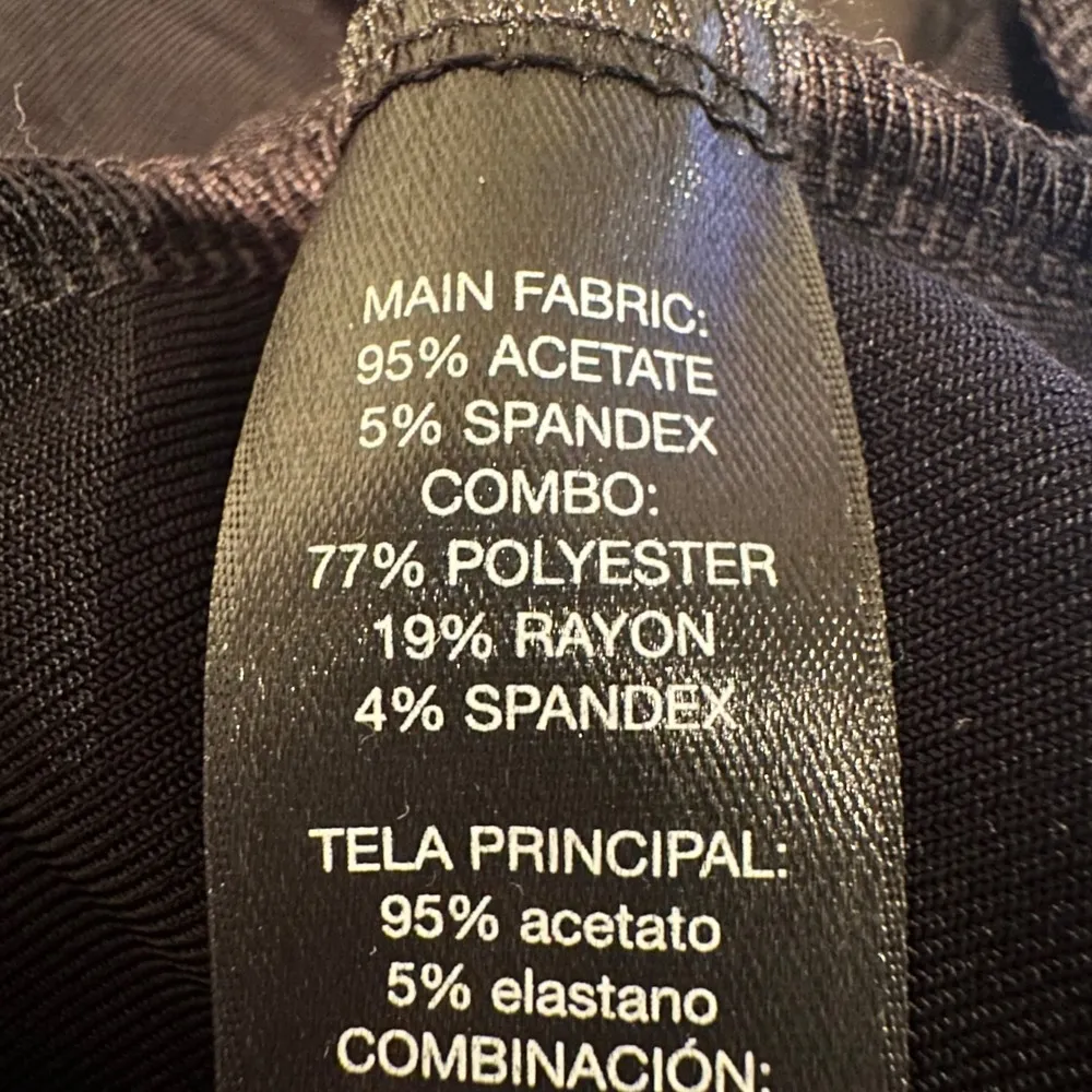 Chicos Travelers Faux Leather Mix Jacket Women's 12 Black 3/4 Sleeve Stretch NWT - Image 7