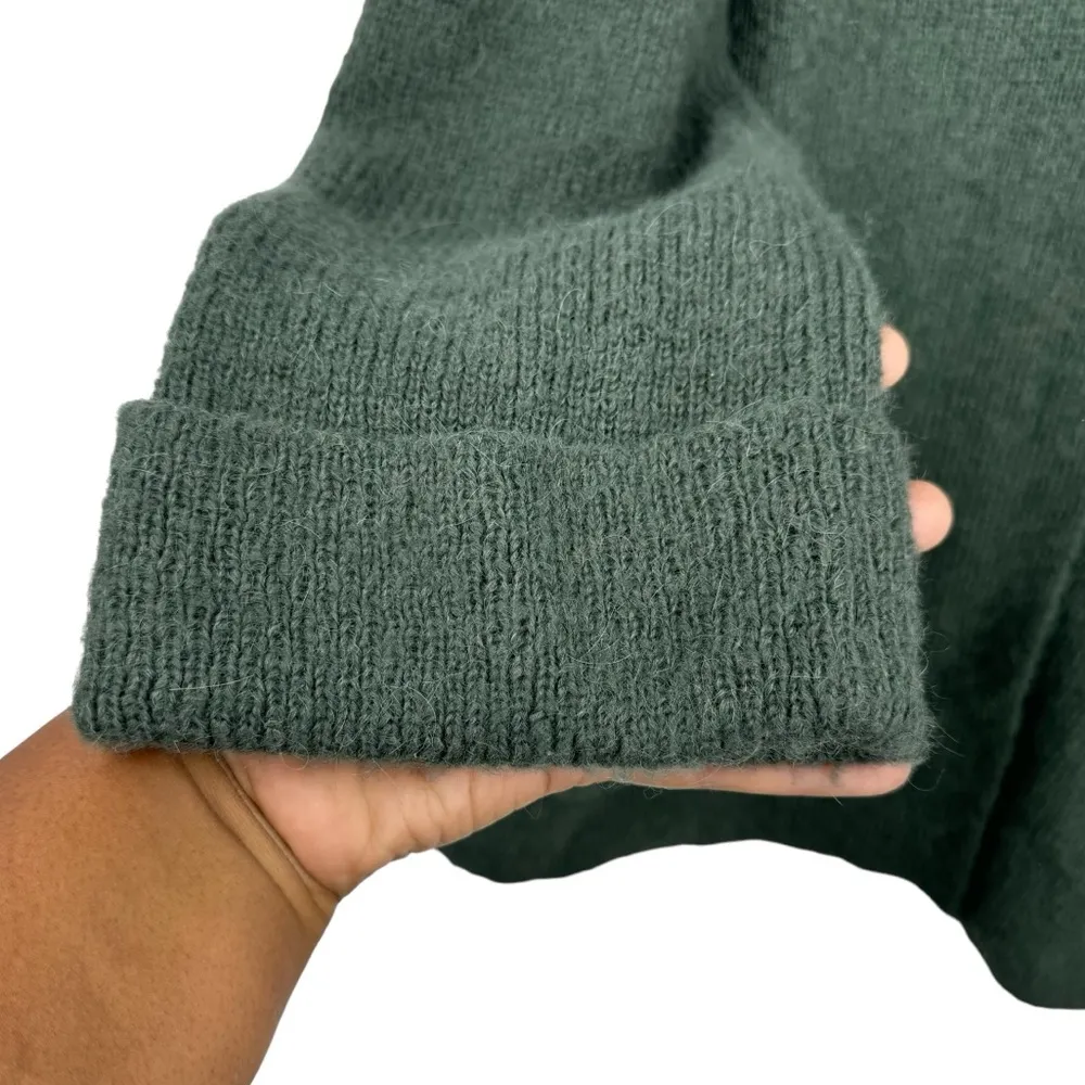 Soft Surroundings Rosette Longline Cardigan Alpaca Wool Green Size Large - Image 5