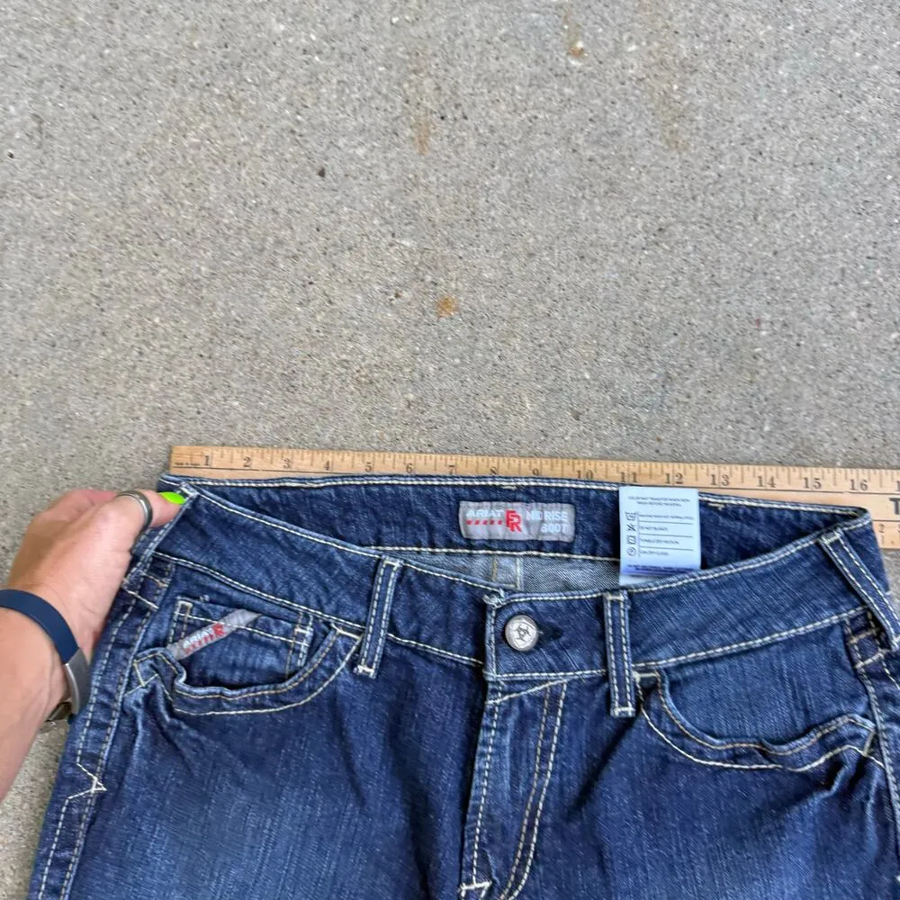 Ariat FR DuraStretch Basic Boot Cut Blue Jeans 31S Style 10016176 - Image 7