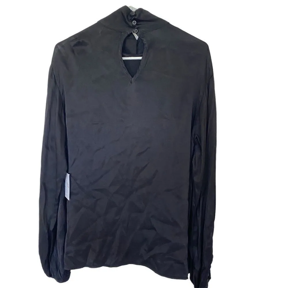 Bella Dahl NEW black long sleeve cowl neck Medium keyhole back - Image 4