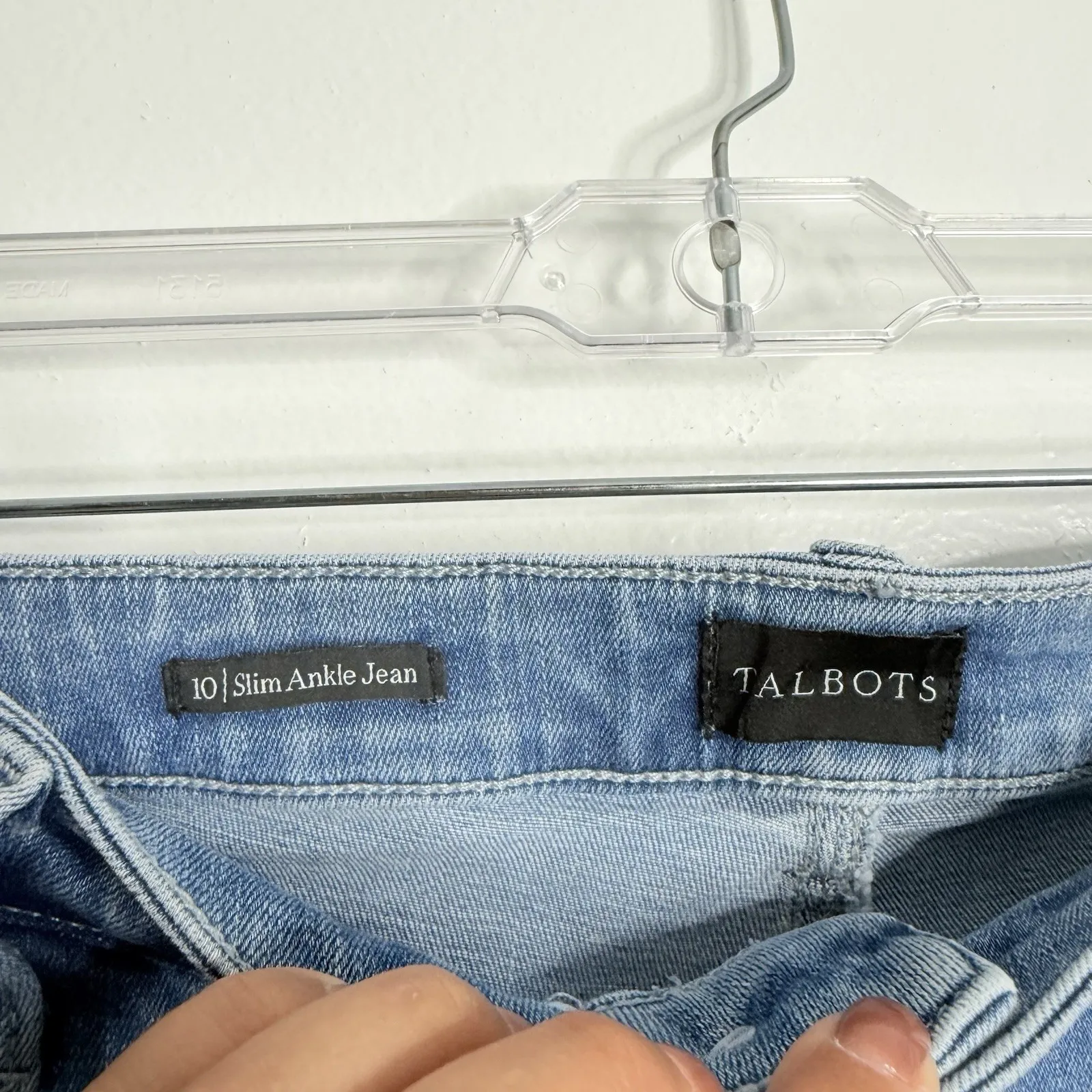 Talbots Slim Ankle Jean In Monterey Wash‎ Size 10 - Image 4