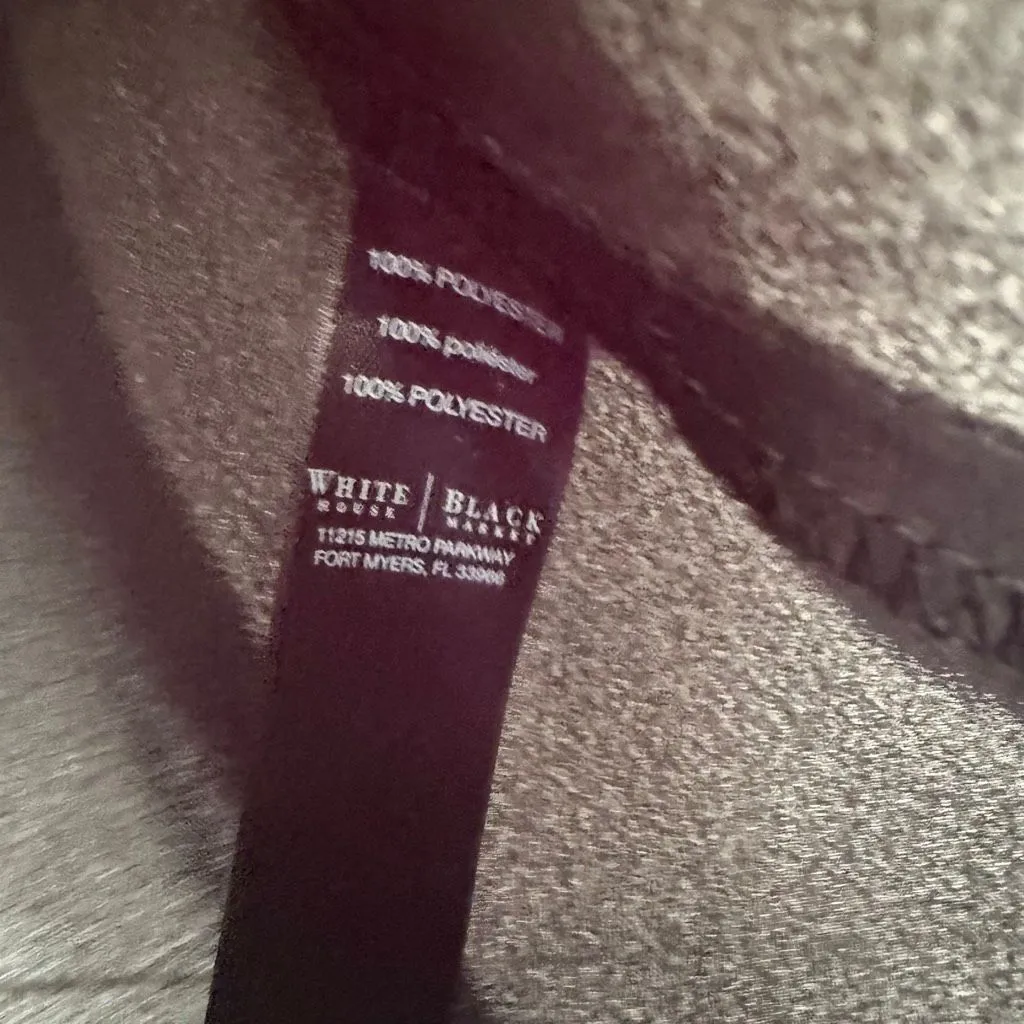 White House Black Market Women’s Medium Black Vneck Tank Top Blouse - Image 3