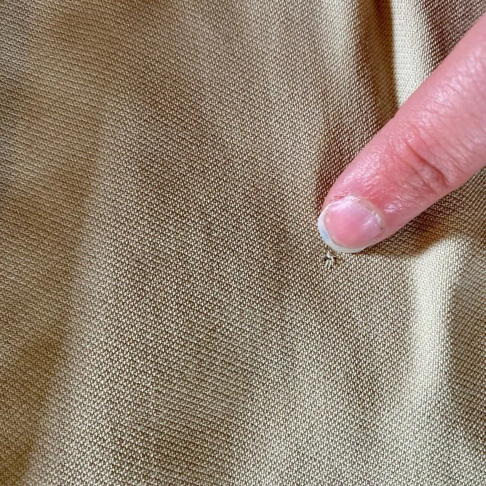 Emanuel Ungaro Grupo Designer Cream Wool Dress Pants Womens 16 Tan - Image 15