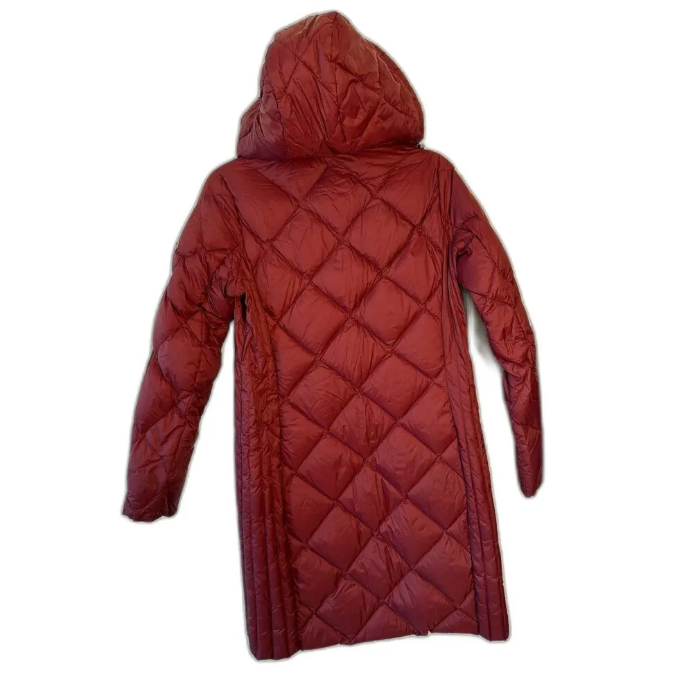 Michael Kors Maroon Red Quilted Down Puffer Jacket - Image 4