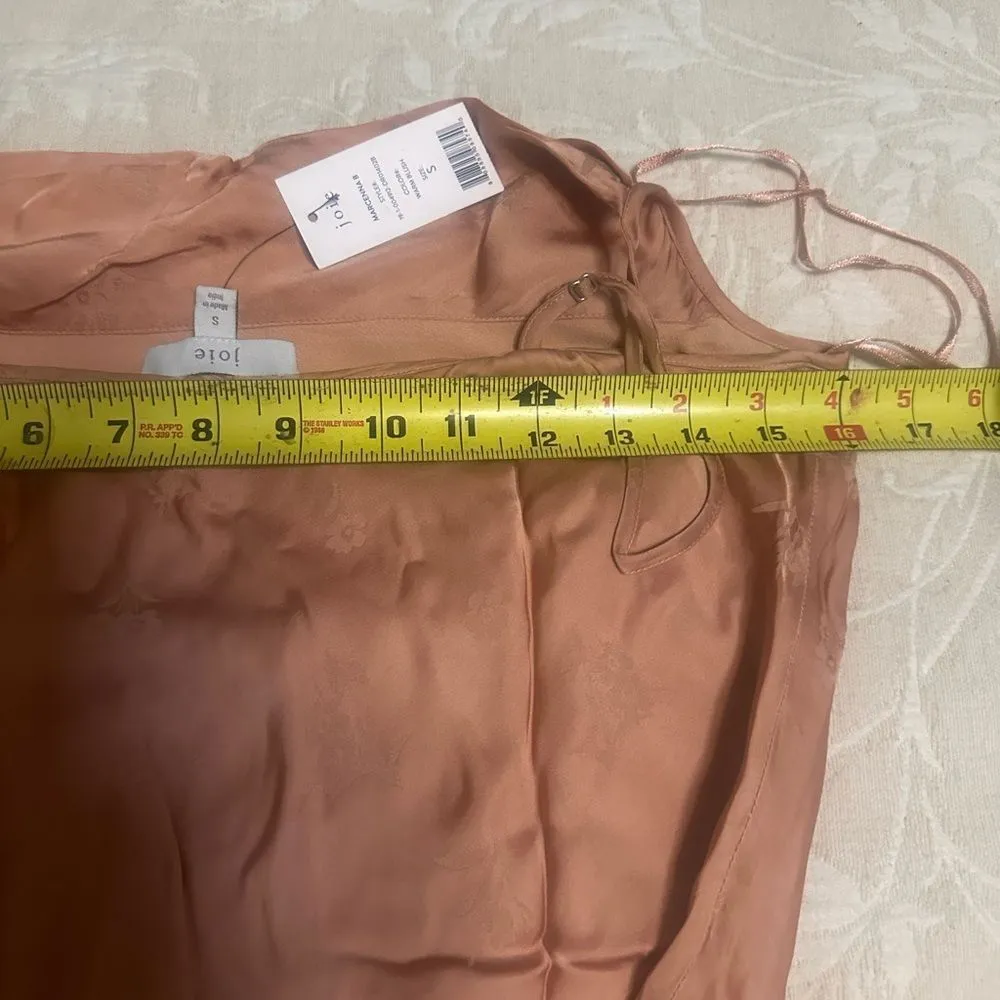 New. JOIE blush silky slip dress. Size small. Retails $348 - Image 11
