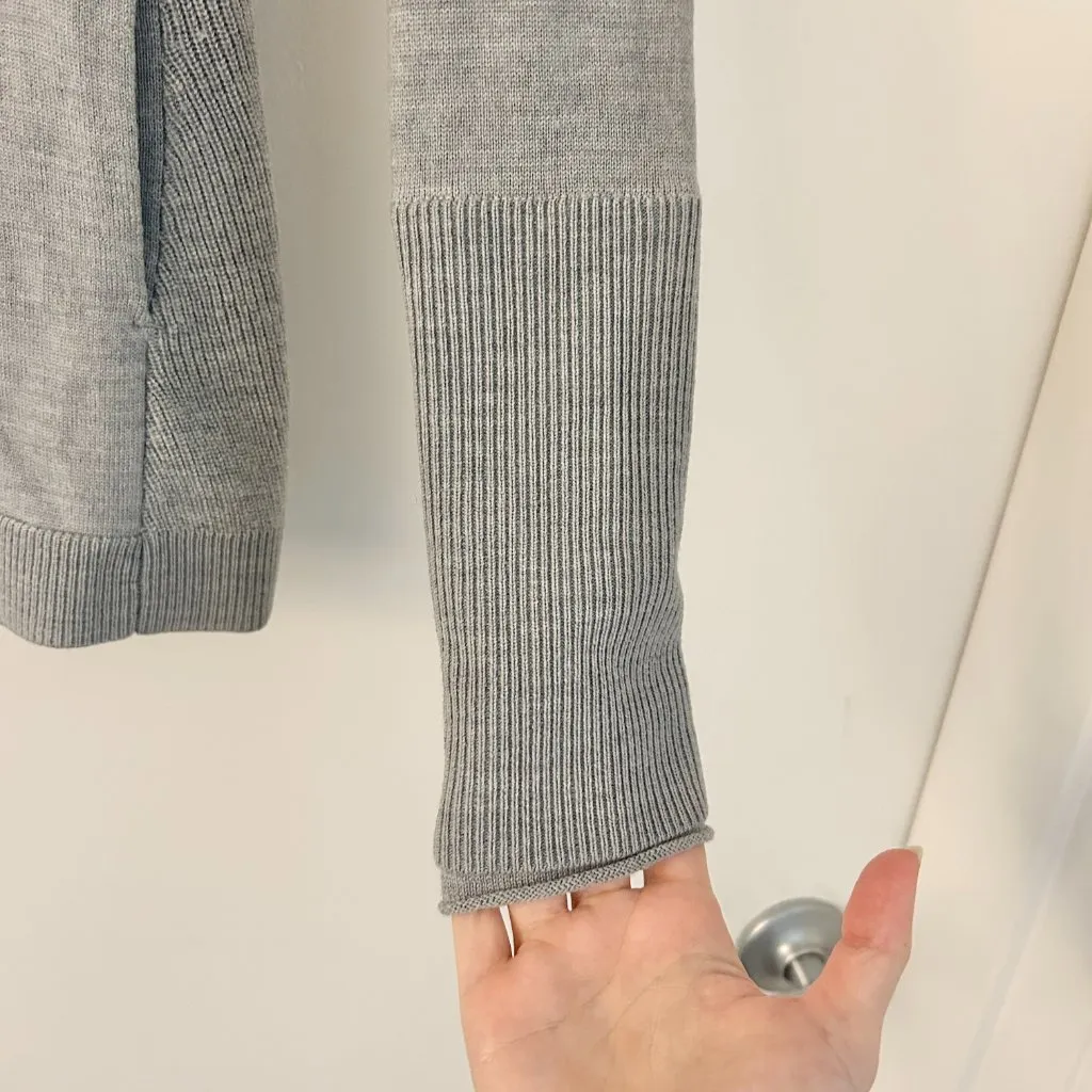 Lululemon Time To Thrive 100% Merino Wool Jacket in Heathered Silver Drop Size 4 - Image 7