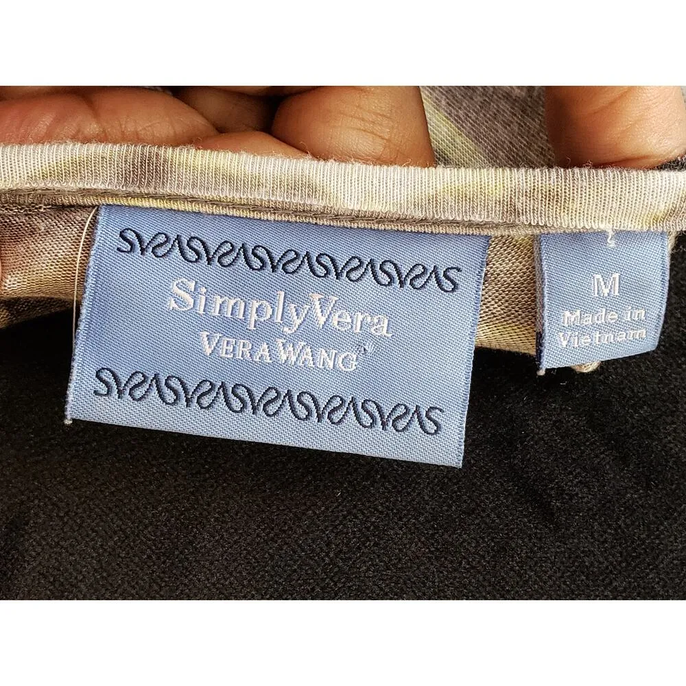 Simply Vera Vera Wang Sheath Dress Women's Medium Multi Abstract Print Stretch Gray - Image 3