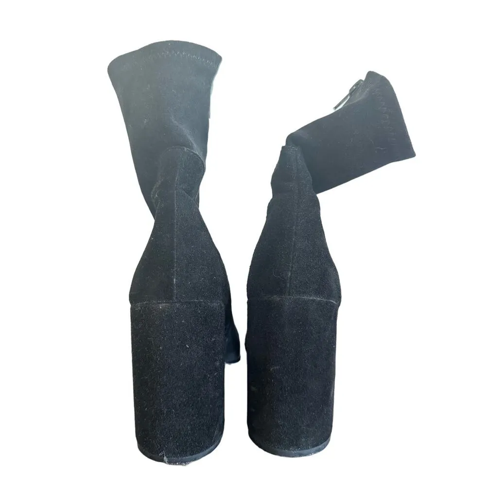 Chinese Laundry Womens Black Suede Ankle Boots SIZE 8 - Image 4