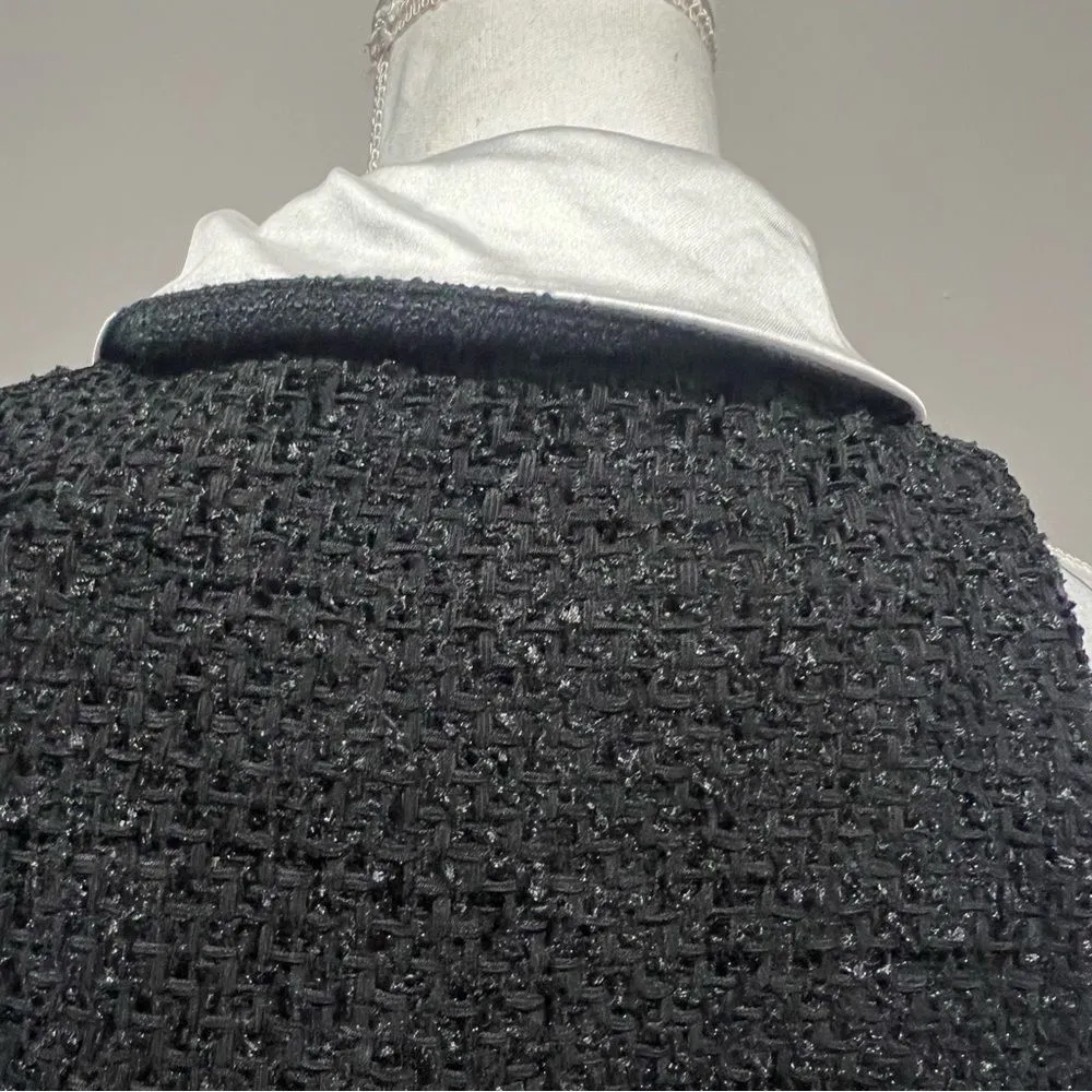 NWT Endless Rose Contrast Collar Tweed Mini Dress size xs women's with pockets! - Image 13