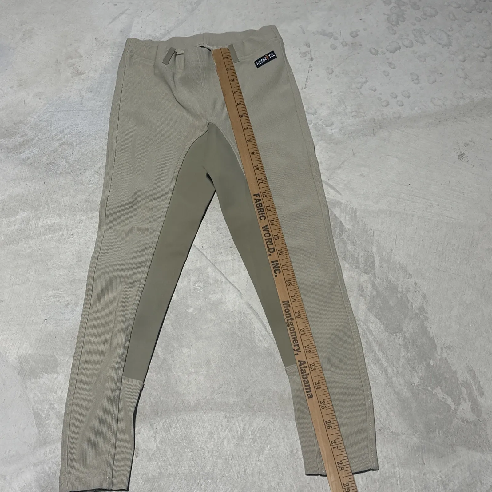 Kerrits Breeches Womens SZ L Equestrian Riding Pants Beige Tan Khaki USA MADE - Image 7