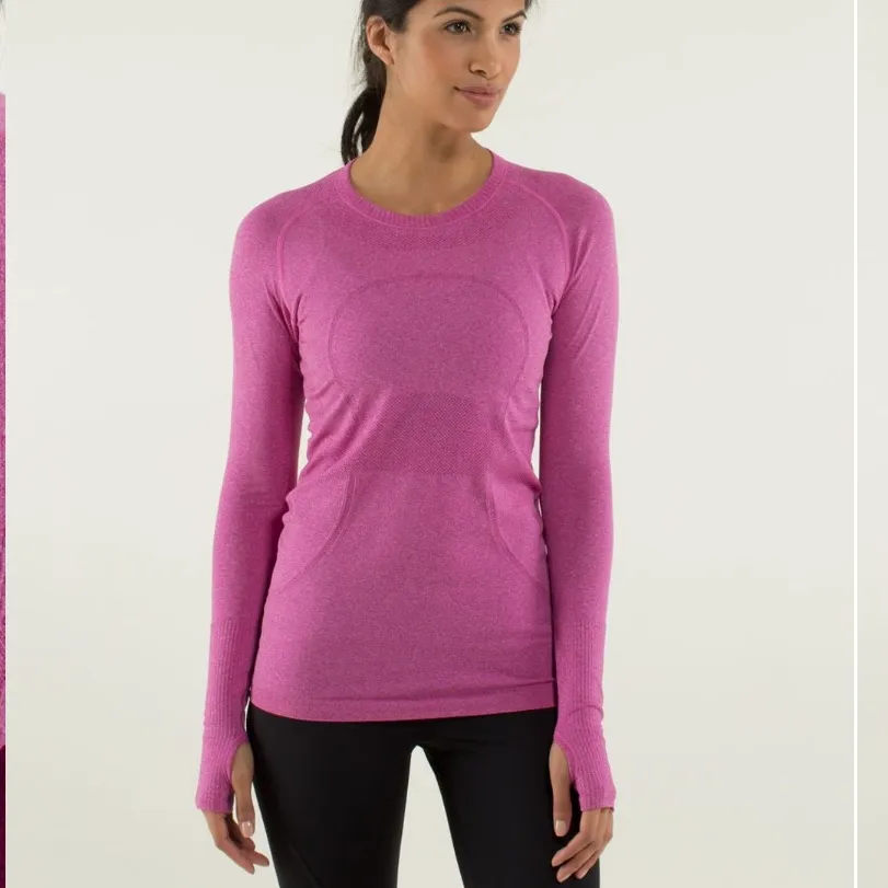 LULULEMON Swiftly Tech Long Sleeve Heathered Raspberry Run size 6 - Image 3
