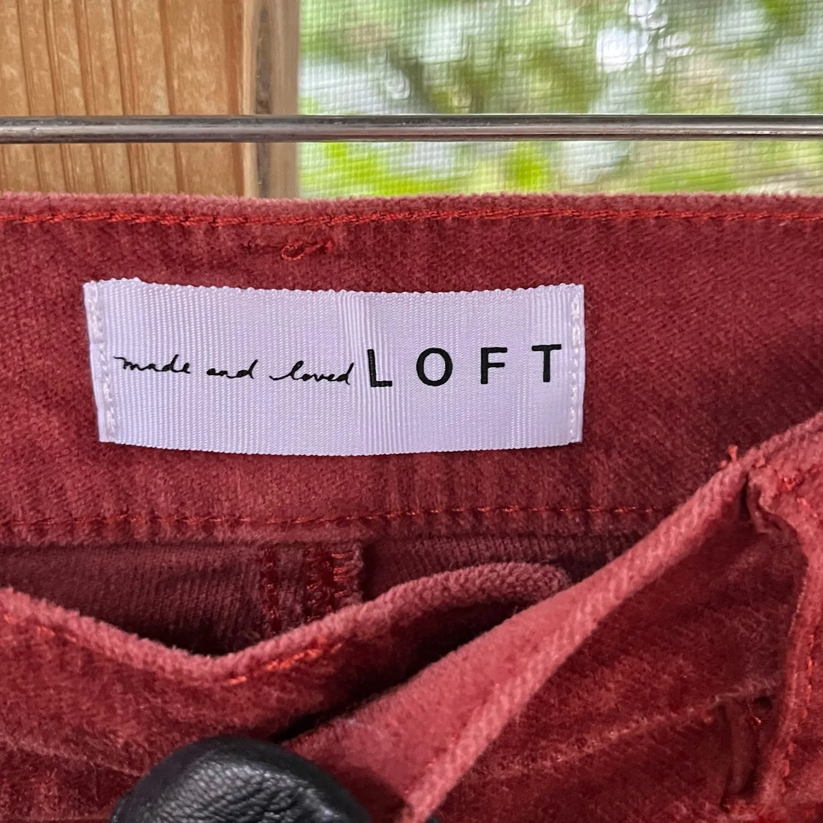 LOFT Women's Brownish Red Button Fly High Waist Skinny Corduroy Pants Size 26/2 - Image 5